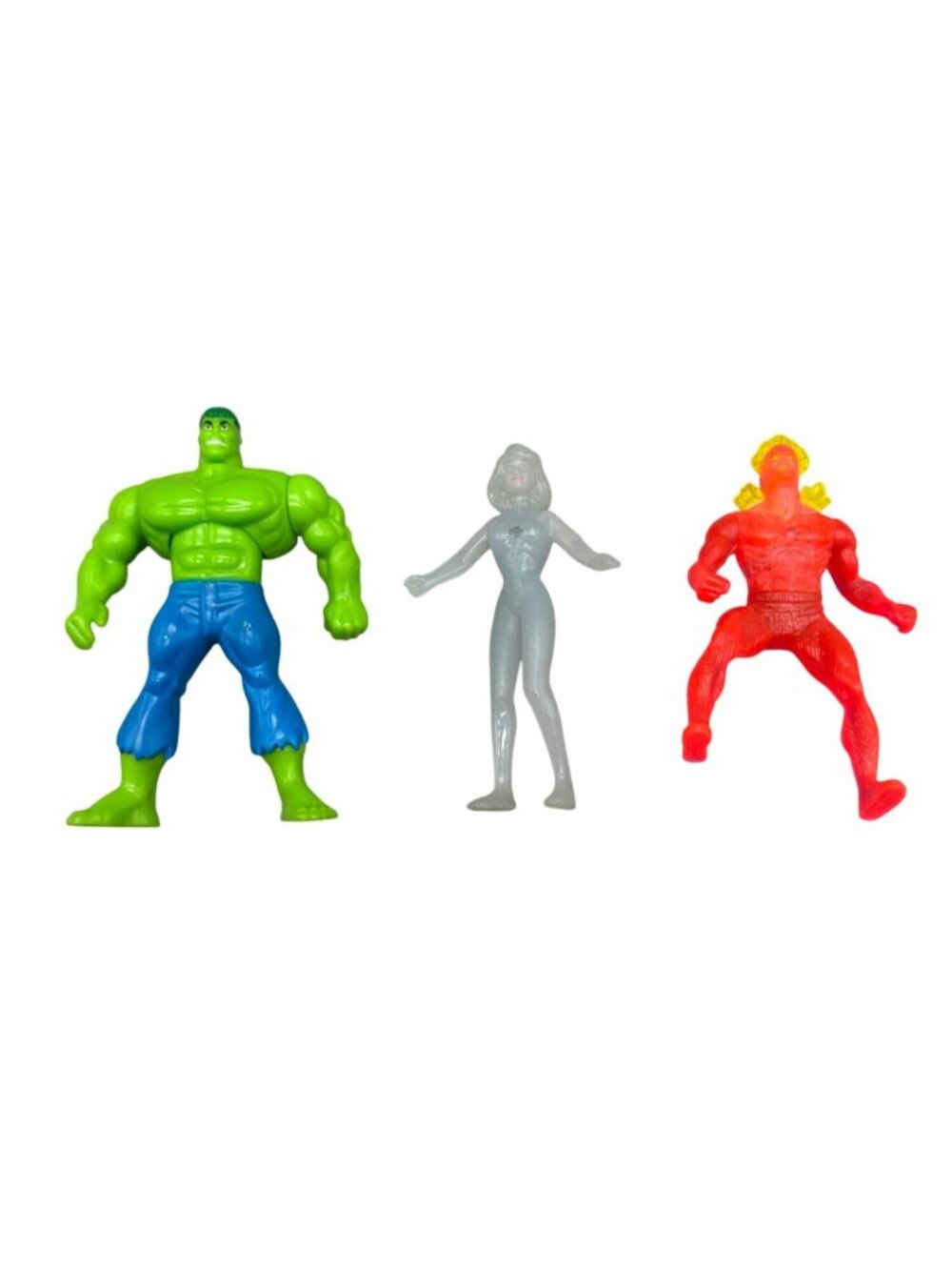 3-Piece Vintage Superhero Action Set 2 fantastic 4 Hulk figure Johnny mini READ